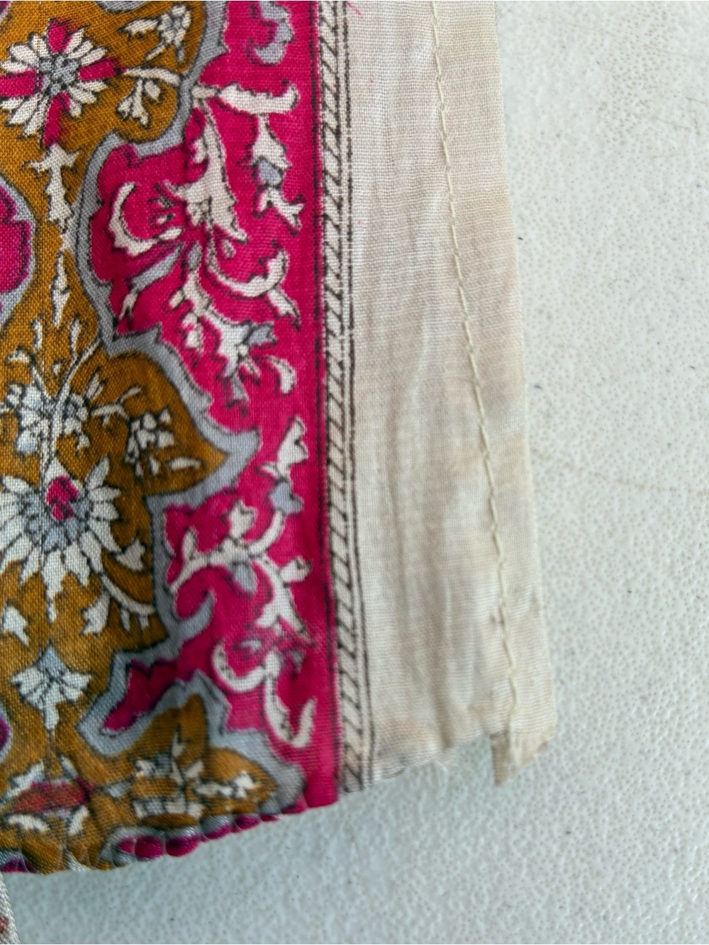 Silk Reversible Wrap Around Floral Skirt - Picture 13 of 13